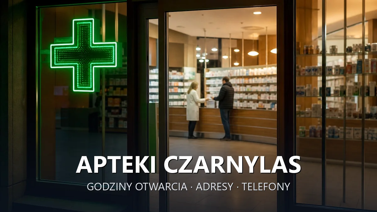 Apteki Czarnylas, gmina Przygodzice, powiat ostrowski - adresy, telefony, godziny otwarcia