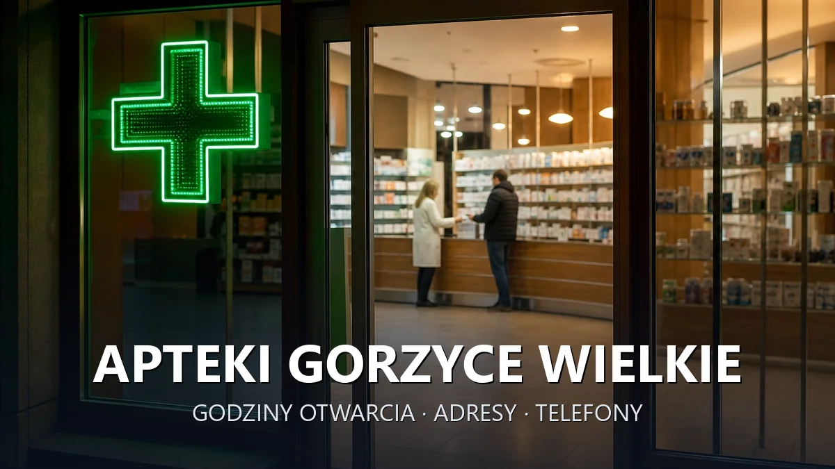 Apteki Gorzyce Wielkie, gmina Ostrów Wielkopolski, powiat ostrowski - adresy, telefony, godziny otwarcia