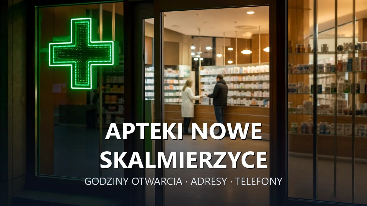 Apteki Nowe Skalmierzyce, powiat ostrowski - adresy, telefony, godziny otwarcia