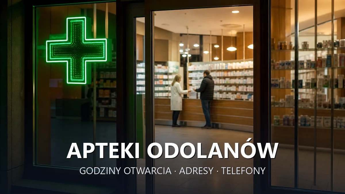 Apteki Odolanów, powiat ostrowski - adresy, telefony, godziny otwarcia