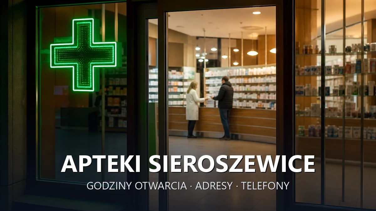 Apteki Sieroszewice, powiat ostrowski - adresy, telefony, godziny otwarcia