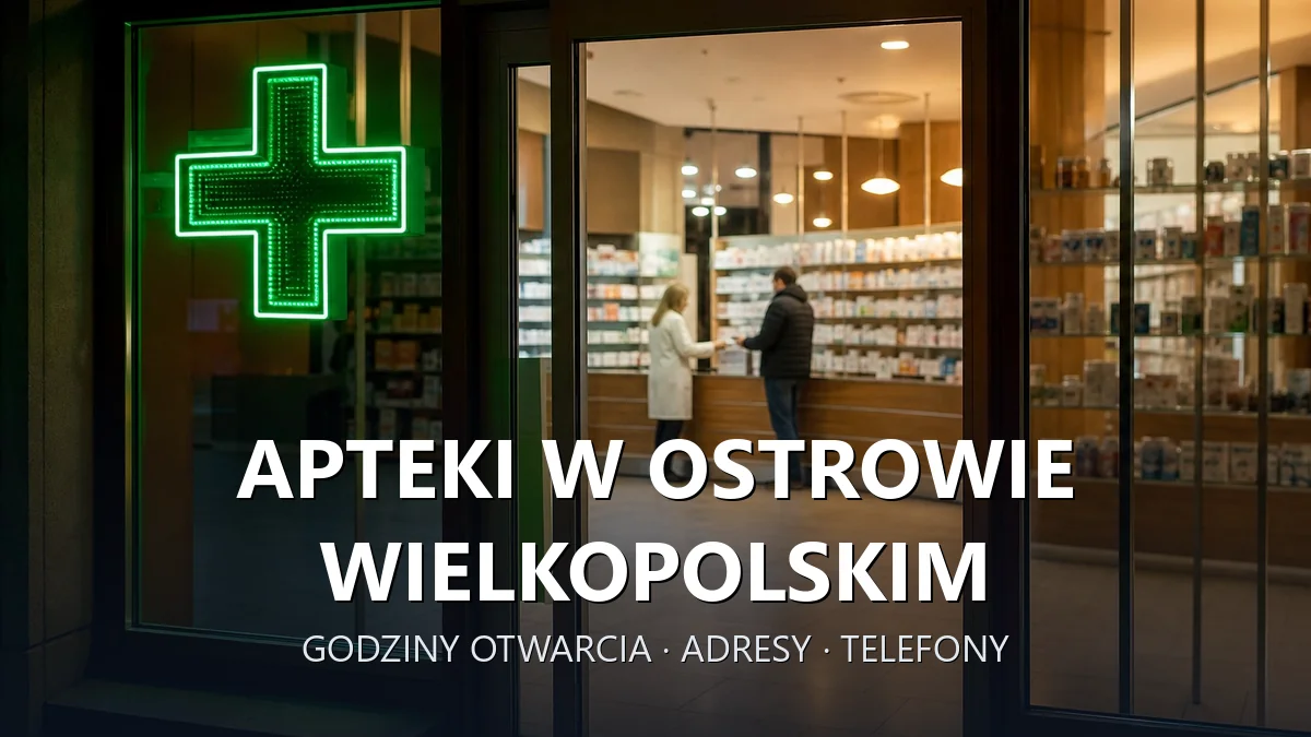Apteki w Ostrowie Wielkopolskim - godziny otwarcia i dyżury