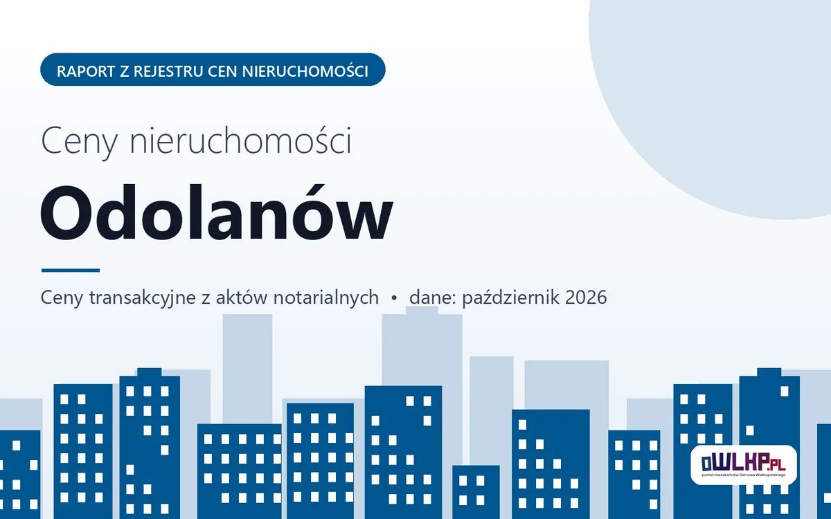 Ceny mieszkań w mieście Odolanów — październik 2026