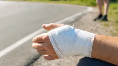 Policjanci z Ostrowa Wielkopolskiego zatamowali krwawienie na poboczu