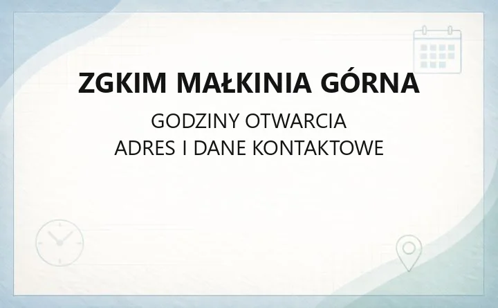 ZGKiM Małkinia Górna - kontakt, awarie, wywóz odpadów