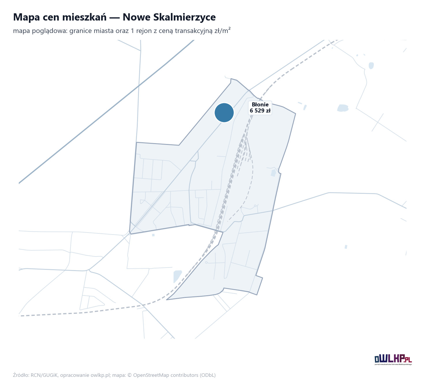 Mapa cen mieszkań - Nowe Skalmierzyce