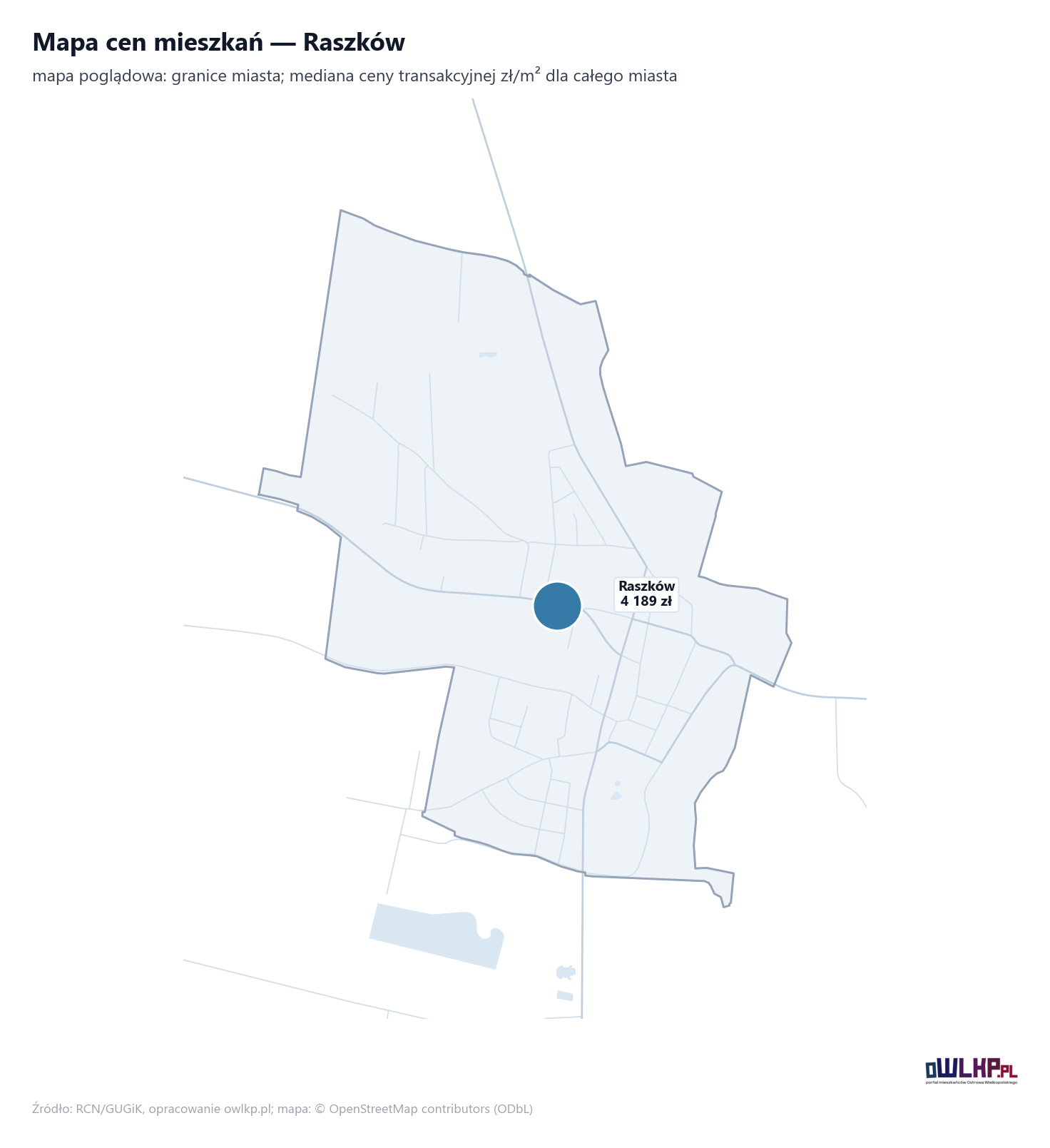 Mapa cen mieszkań - Raszków