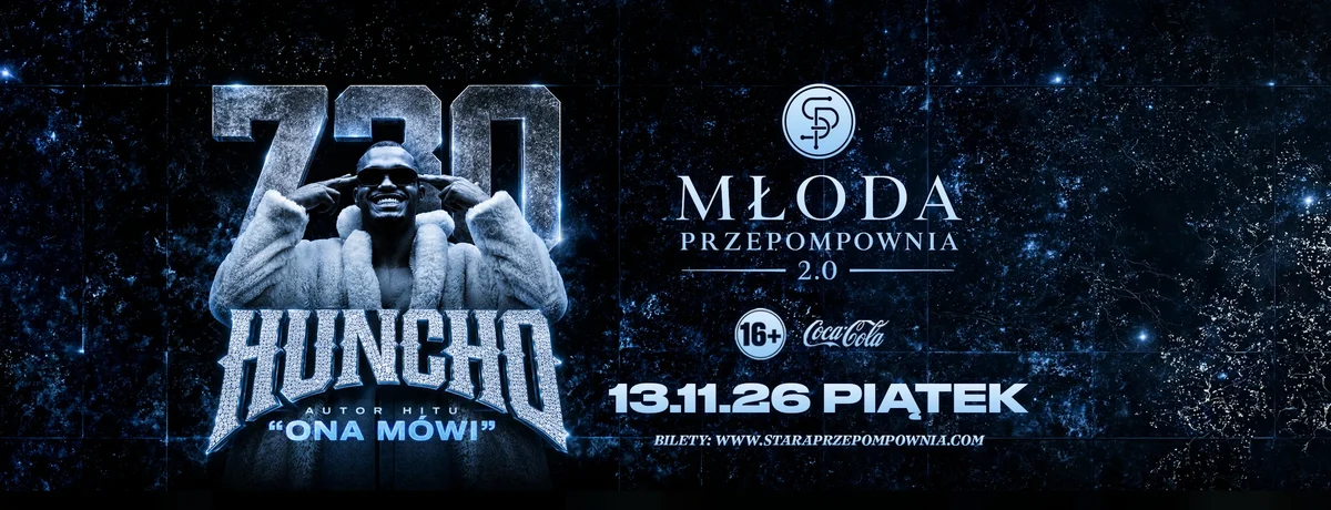 Grafika promocyjna wydarzenia 730 HUNCHO w Ostrowie: koncert rapowy