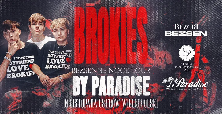 Grafika promocyjna wydarzenia BROKIES Bezsenne noce tour — Ostrów Wielkopolski, 10 listopada