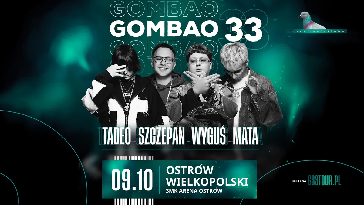 Grafika promocyjna wydarzenia GOMBAO 33 w Ostrowie Wielkopolskim