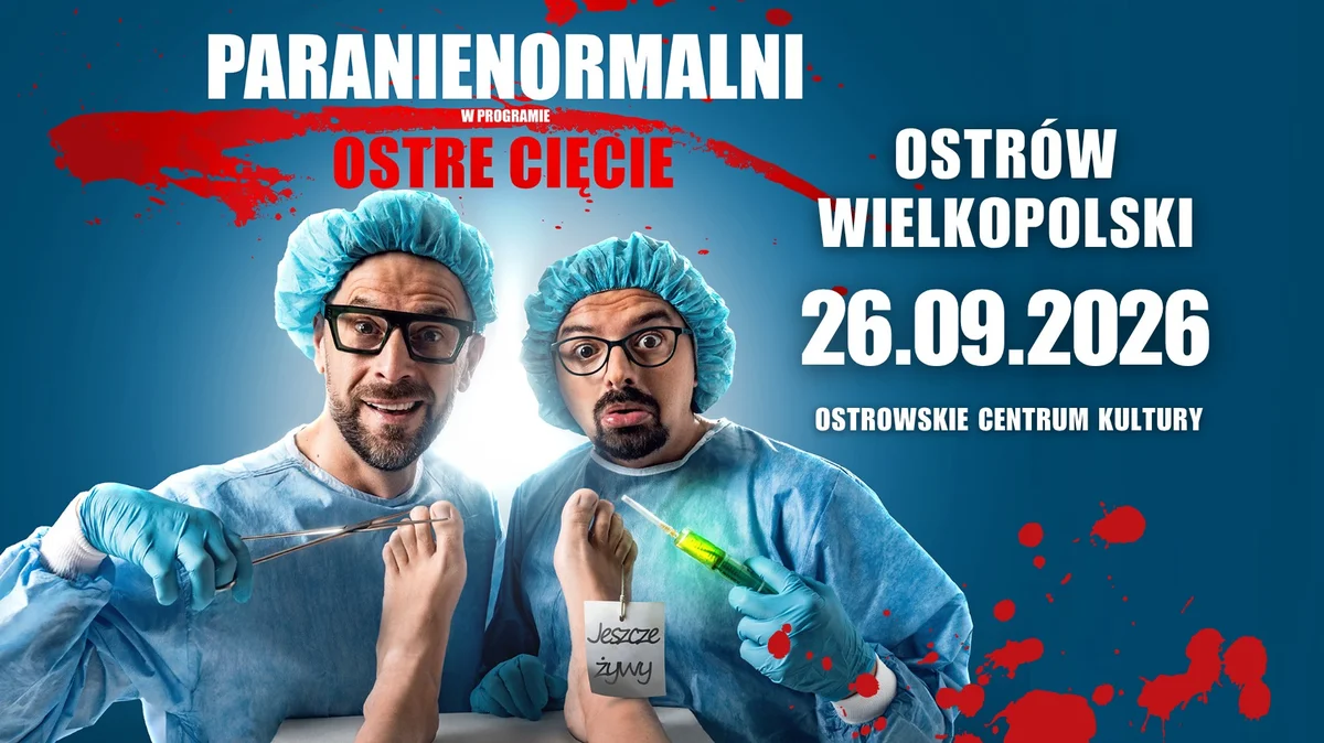 Grafika promocyjna wydarzenia Kabaret Paranienormalni z nowym programem w Ostrowie Wielkopolskim