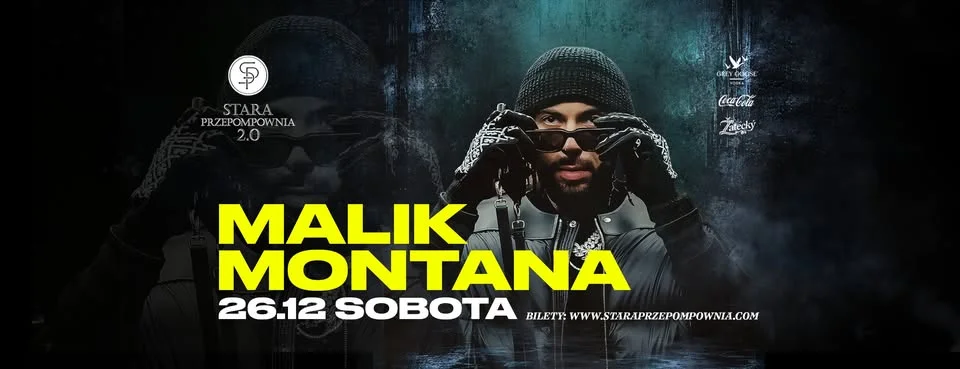 Grafika promocyjna wydarzenia MALIK MONTANA – koncert w Ostrowie