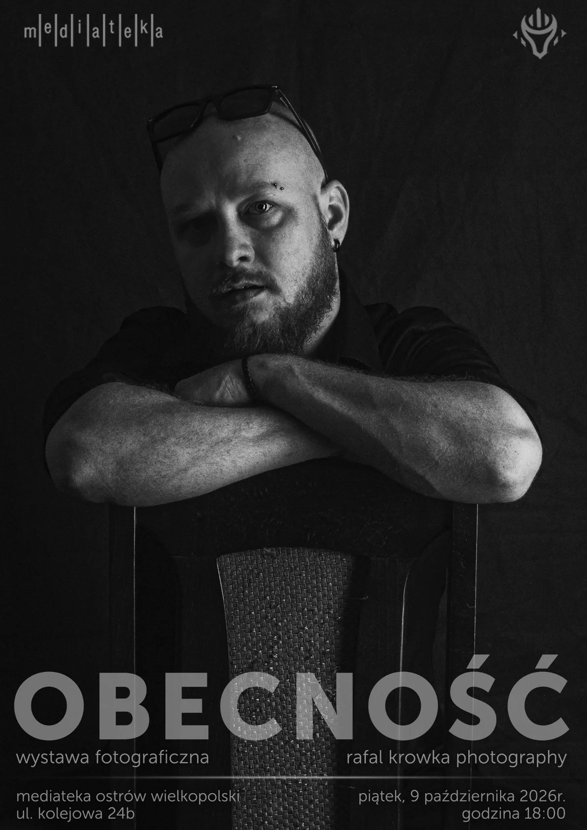 Grafika promocyjna wydarzenia OBECNOŚĆ – wystawa fotograficzna