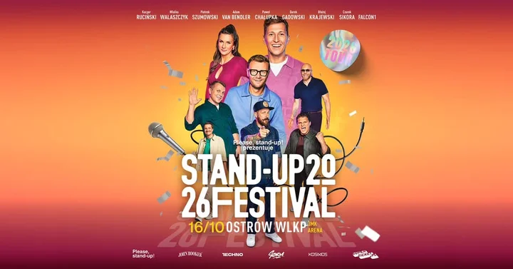 Grafika promocyjna wydarzenia Ostrów Stand-up Festival™ 2026 — wieczór najlepszych komików