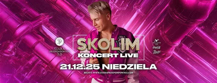 Grafika promocyjna wydarzenia SKOLIM | koncert x Stara Przepompownia 2.0 — 21 grudnia 2025