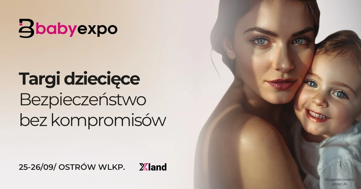 Grafika promocyjna wydarzenia BabyExpo by Xland w Ostrowie