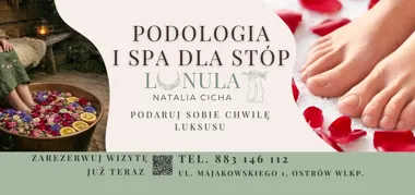 Grafika promocyjna wydarzenia Dni otwarte w Lunula salon podologiczny i SPA dla stóp w Ostrowie Wielkopolskim