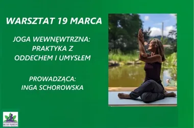 Grafika promocyjna wydarzenia Joga wewnętrzna: praktyka z oddechem i umysłem (Somayog)