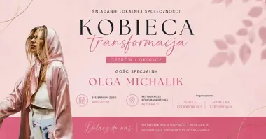 Grafika promocyjna wydarzenia Kobieca Transformacja – śniadanie biznesowe