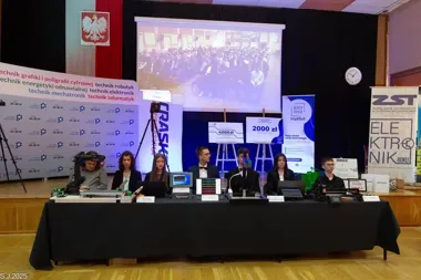 Grafika promocyjna wydarzenia Konkurs o tytuł ELEKTRONIKA 2026 w Ostrowie Wielkopolskim. Warsztaty techniczne i finał pełen młodych talentów