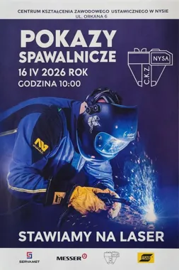 Grafika promocyjna wydarzenia Pokazy spawalnicze – spawanie laserowe: demonstracje i porady ekspertów