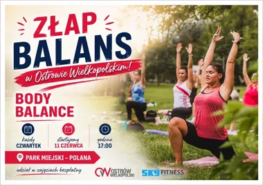 Grafika promocyjna wydarzenia Złap balans w Ostrowie Wielkopolskim – czwartkowe zajęcia
