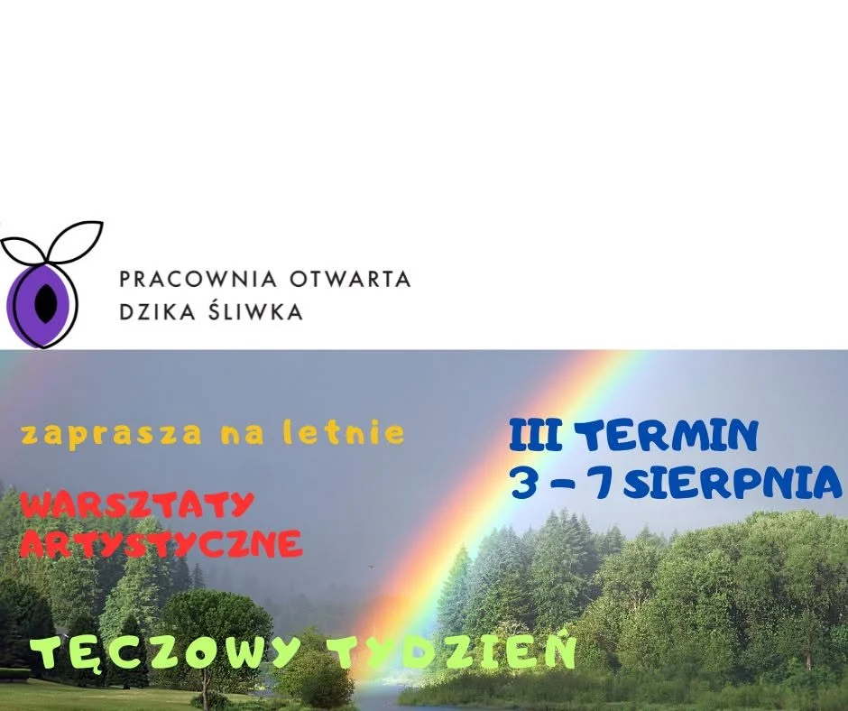 Grafika promocyjna wydarzenia Warsztaty letnie „Tęczowy tydzień” w Ostrowie