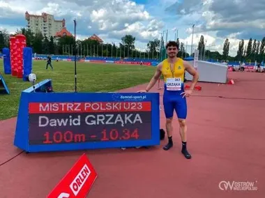 Dawid Grząka mistrzem Polski U23. Sprinter Stali trafił do kadry Europy
