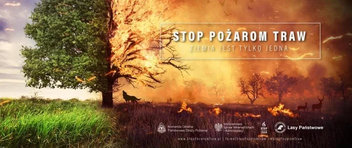 Państwowa Straż Pożarna ostrzega - wypalanie traw grozi poważnymi karami