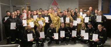 Egzamin w komorze dymowej - 44 druhów z OSP ukończyło kurs podstawowy