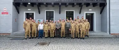 Strażacy i leśnicy w Antoninie - rozmowa dotyczyła pożarów lasów